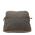 Hermes Bolide Pouch GM Gray Brown Cotton