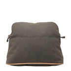 Hermes Bolide Pouch GM Gray Brown Cotton