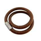 Hermes Iota Leather Choker Silver