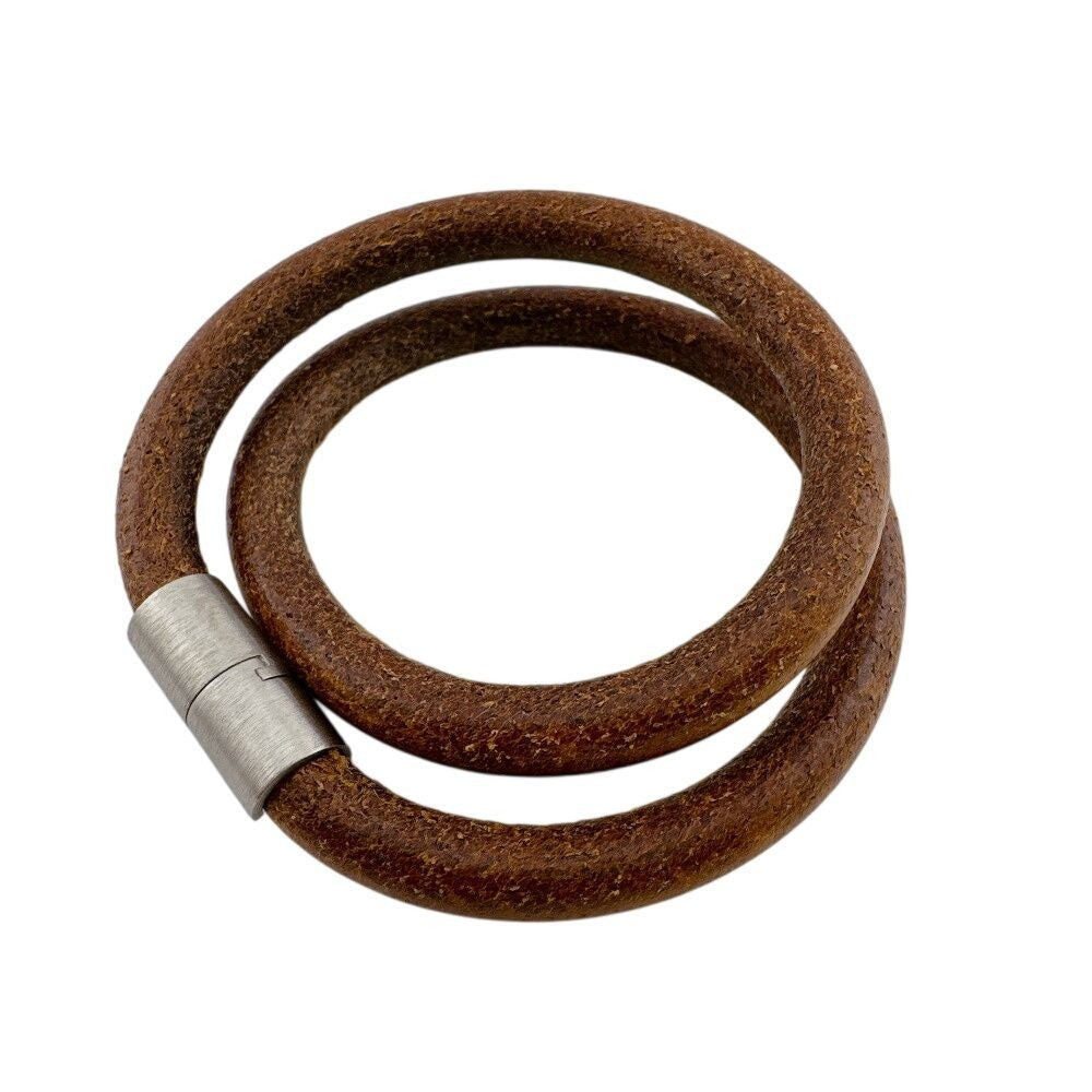 Hermes Iota Leather Choker Silver