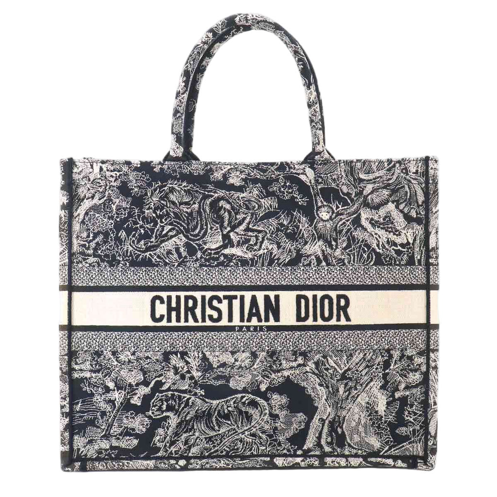 Dior Reverse Toile de Jouy Book Tote Large Navy