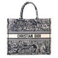 Dior Reverse Toile de Jouy Book Tote Large Navy