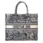 Dior Reverse Toile de Jouy Book Tote Large Navy