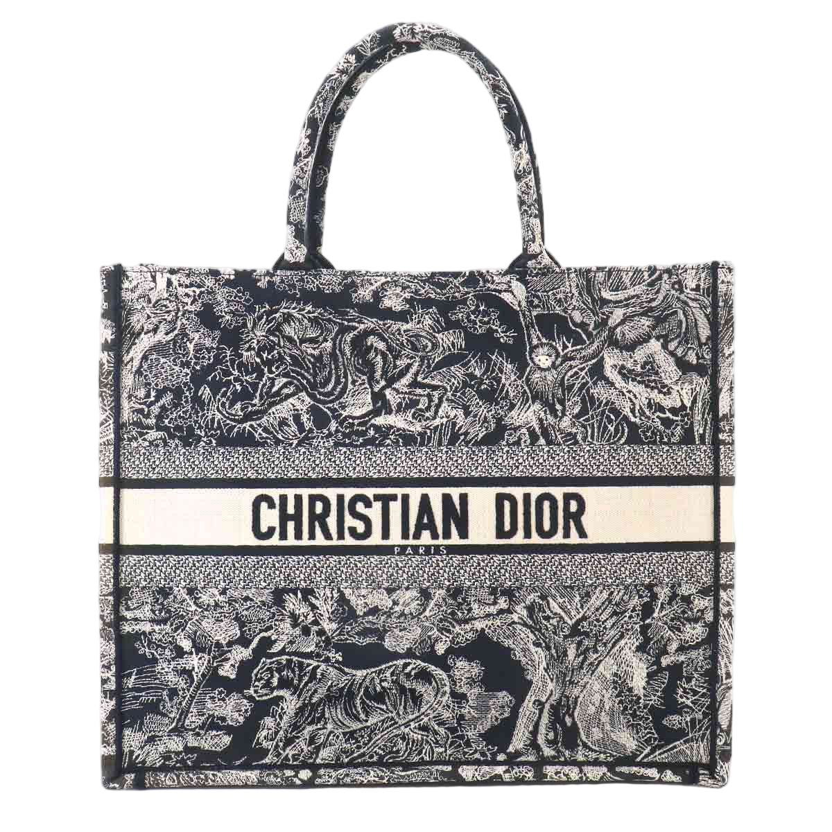 Dior Reverse Toile de Jouy Book Tote Large Navy