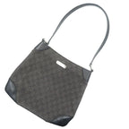 Gucci GG Canvas Silver Hardware Black Shoulder Bag 1087 — view 3