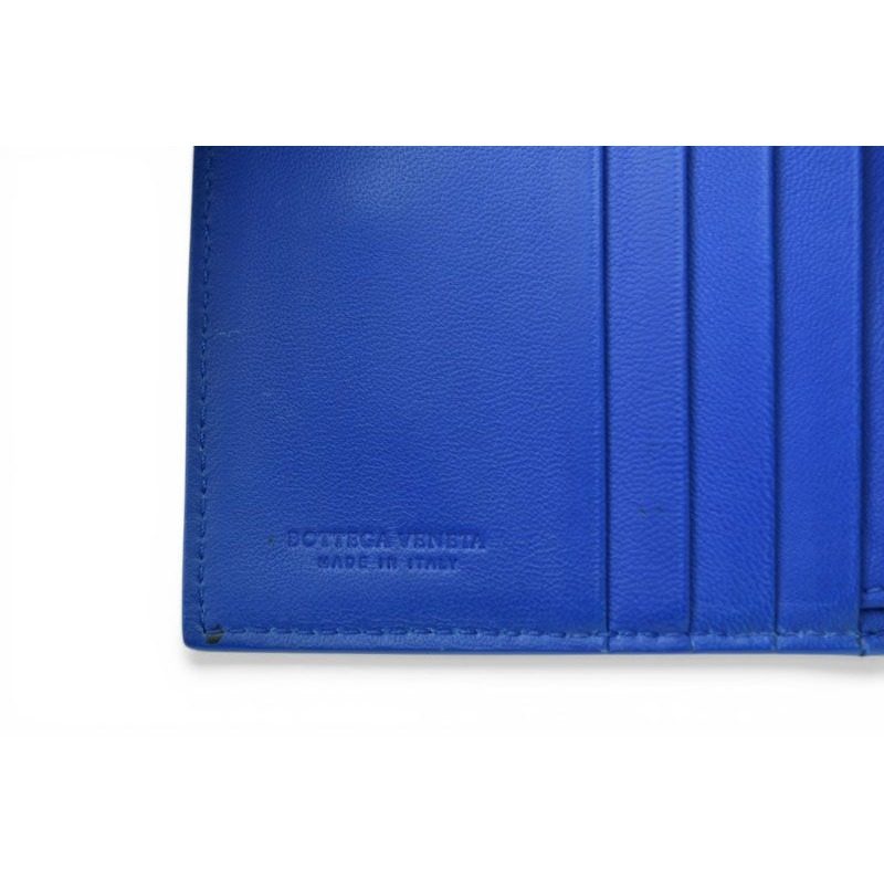 Bottega Veneta Wallet Bifold Fold Intrecciato Blue — view 7