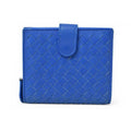 Bottega Veneta Wallet Bifold Fold Intrecciato Blue