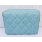 Chanel Boy Compact Wallet Trifold Mini Light Blue — view 2