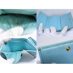Chanel Boy Compact Wallet Trifold Mini Light Blue — view 4