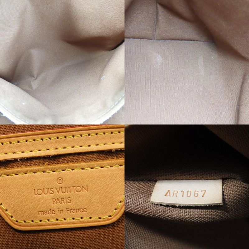 Louis Vuitton Tote Bag Cabas Mezzo Monogram Nubuck Leather Brown — view 8