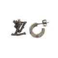 Louis Vuitton Bookle Wood Mp2783 Metal Silver Earrings 0667