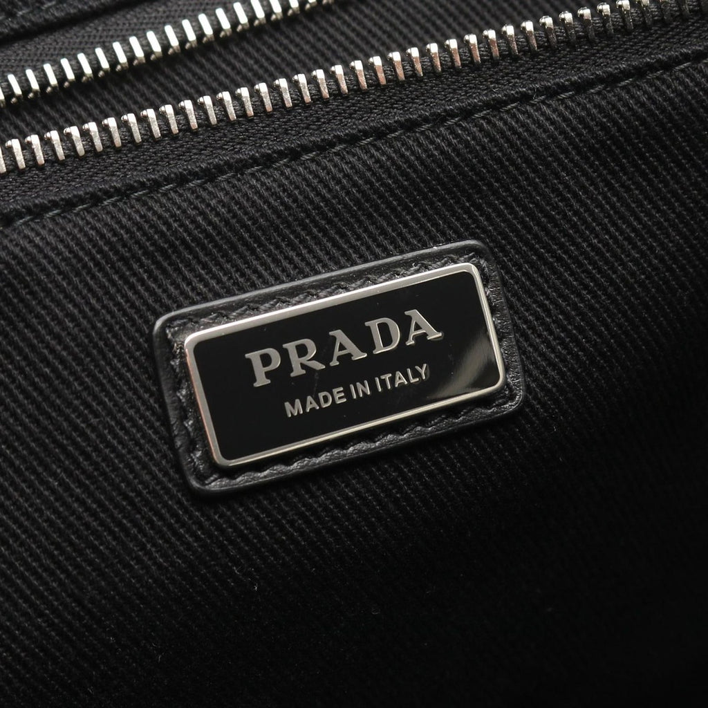 Prada Tote Drill Black Canvas Triangle Logo — view 4