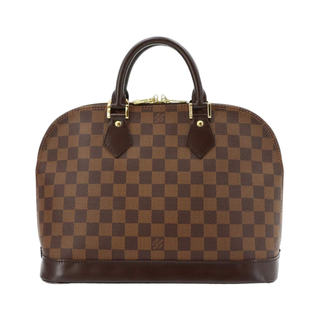 Louis Vuitton Damier Alma PM Hand Bag Ebene Brown Gold
