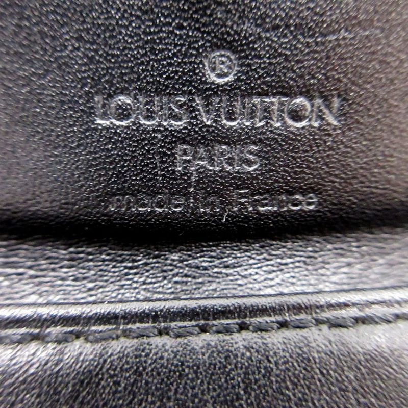 Louis Vuitton Porte Monnaie Satin Monogram Coin Case Black — view 4
