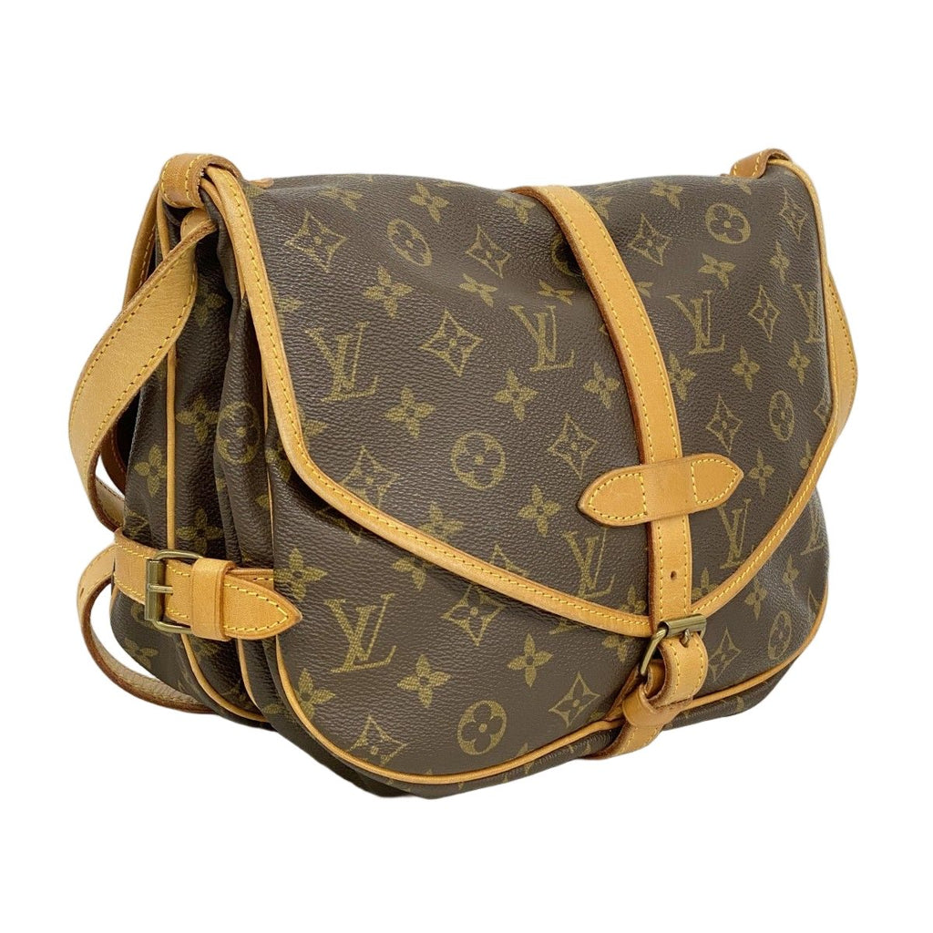 Louis Vuitton Shoulder Bag Monogram Saumur 30 Brown — view 2