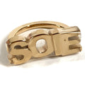 Hermes Scarf Ring Soie Logo Metal Gold