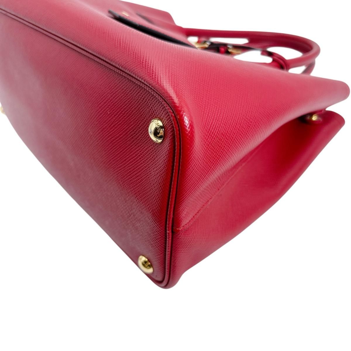 Prada Bn2775 Saffiano Shoulder Bag 2-Way Handbag Red — view 6