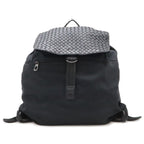 Bottega Veneta Intrecciato Backpack Nylon Leather Black