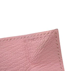 Hermes Le Van Cattle Chevre Rose Sakura Engraved A Silver Hardware Coin — view 6