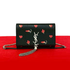 Saint Laurent Paris Kate YSL Logo Hardware Tassel Leather Chain Shoulder Bag — view 2