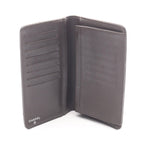 Chanel Bifold Long Wallet Chevron Stitch Dark Brown Leather CC Logo V — view 3