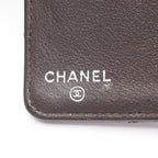 Chanel Bifold Long Wallet Chevron Stitch Dark Brown Leather CC Logo V — view 5