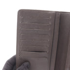 Chanel Bifold Long Wallet Chevron Stitch Dark Brown Leather CC Logo V — view 8