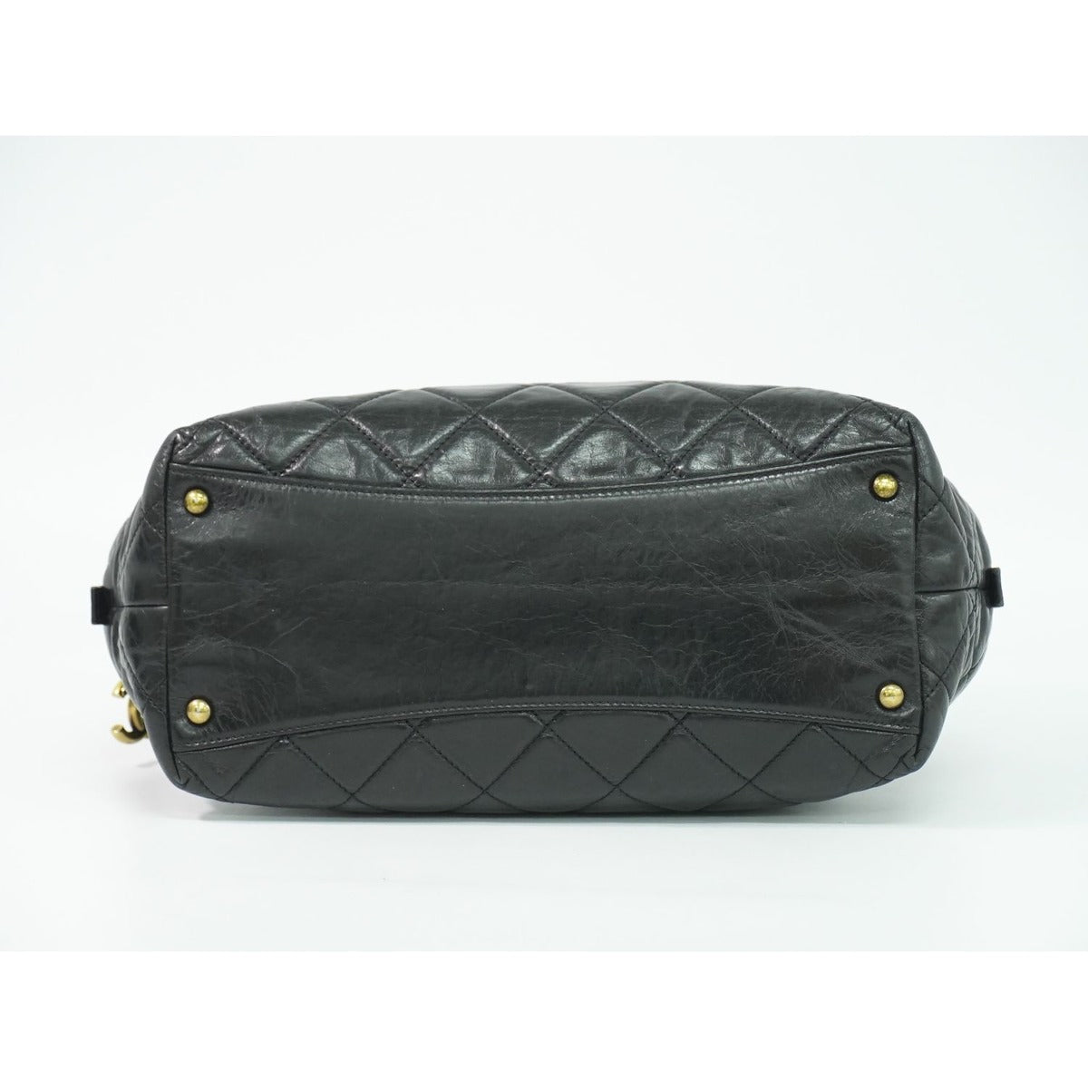 Chanel Quilted 2-Way Bowling Bag Chain Leather — view 3