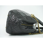 Chanel Quilted 2-Way Bowling Bag Chain Leather — view 4