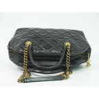Chanel Quilted 2-Way Bowling Bag Chain Leather — view 5