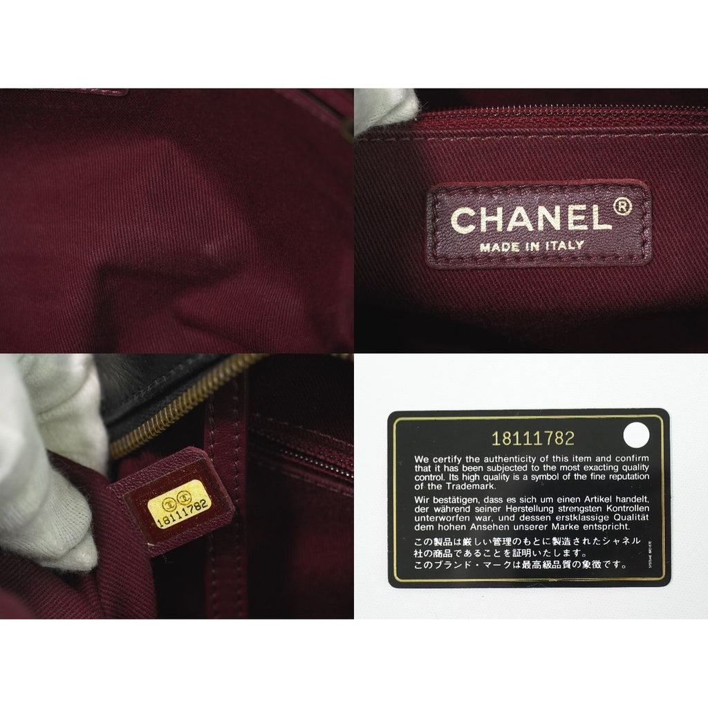Chanel Quilted 2-Way Bowling Bag Chain Leather — view 9