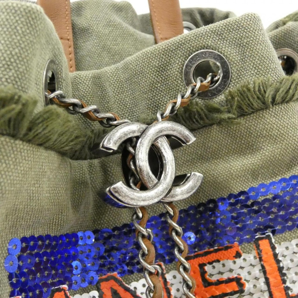 Chanel Backpack Canvas Red — view 6