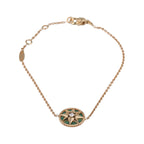 Dior Rose Des Vents Medallion Black Yellow Gold Bracelet