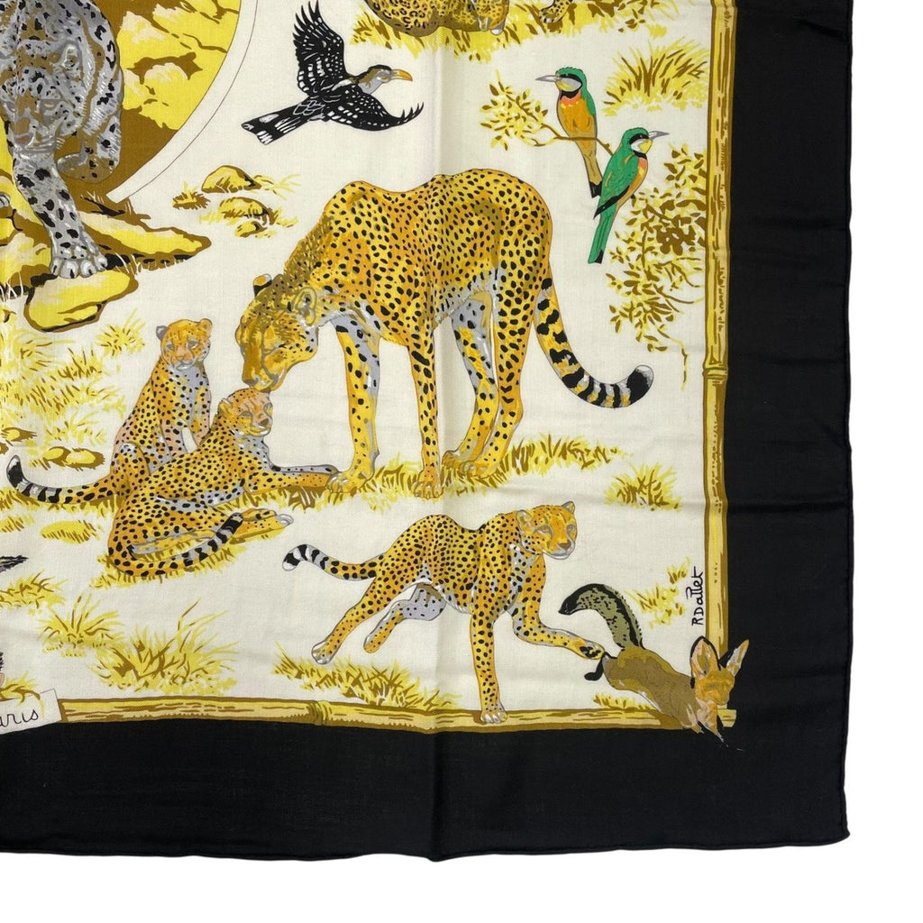 Hermes Carre 140 Large Tendresse Feline Wild Kindness Black — view 6