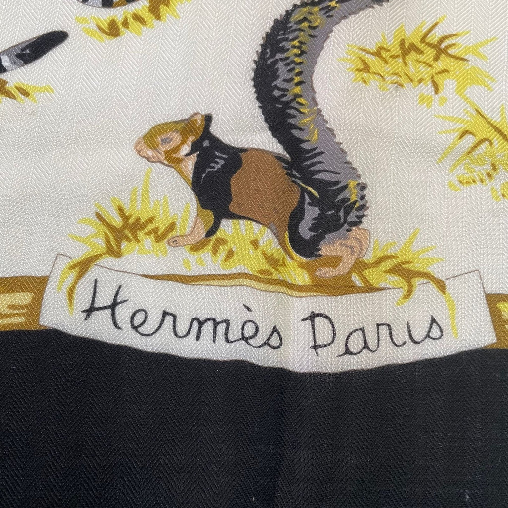 Hermes Carre 140 Large Tendresse Feline Wild Kindness Black — view 7