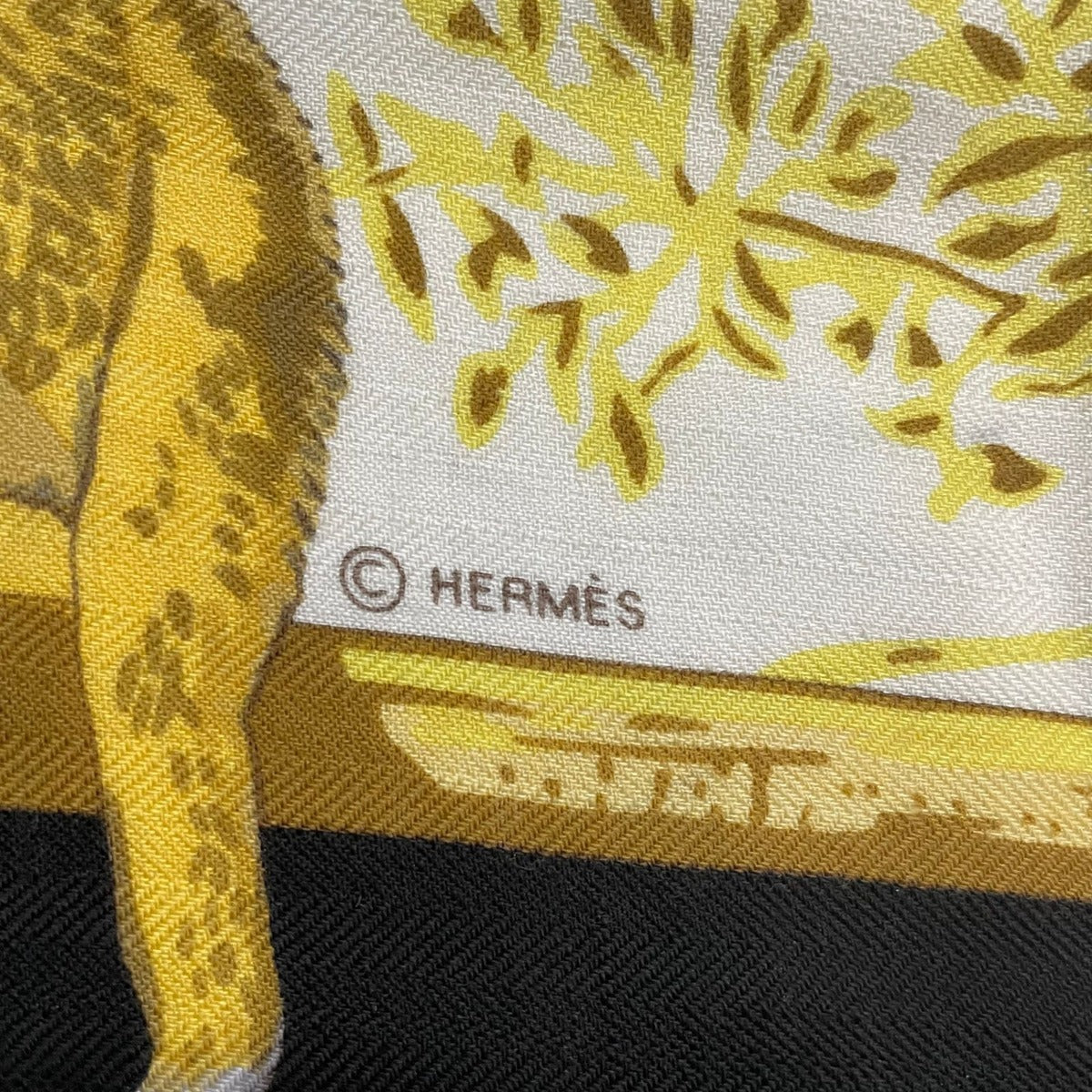 Hermes Carre 140 Large Tendresse Feline Wild Kindness Black — view 9
