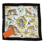 Hermes Carre 140 Large Tendresse Feline Wild Kindness Black