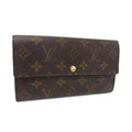 Louis Vuitton Wallet Pochette Porte-Monnaie Cles Brown Monogram Bifold Gold