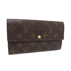 Louis Vuitton Wallet Pochette Porte-Monnaie Cles Brown Monogram Bifold Gold