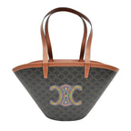 Celine Coufan Brown Triomphe Canvas Tote Bag Multicolor Logo