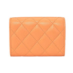 Chanel Petit Portefeuille a Rabat Orange Tri-Fold Wallet — view 2
