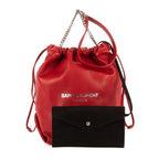 Saint Laurent Yves Teddy Bucket Red Smooth Leather — view 9