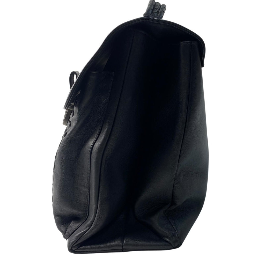 Bottega Veneta Business Briefcase Leather Black — view 4