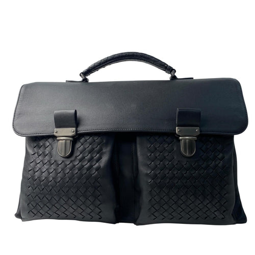 Bottega Veneta Business Briefcase Leather Black