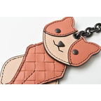 Bottega Veneta Key Ring Holder Bag Charm Cat Hibiscus Peach — view 3