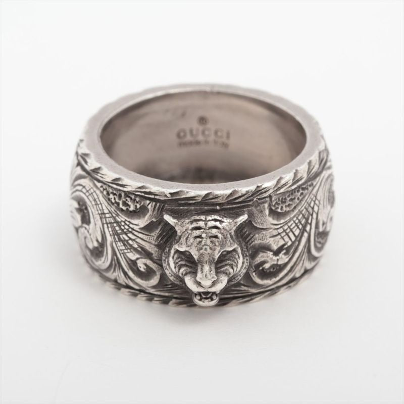 Gucci Taiga Head Arabesque Garden Silver Ring 8 — view 2