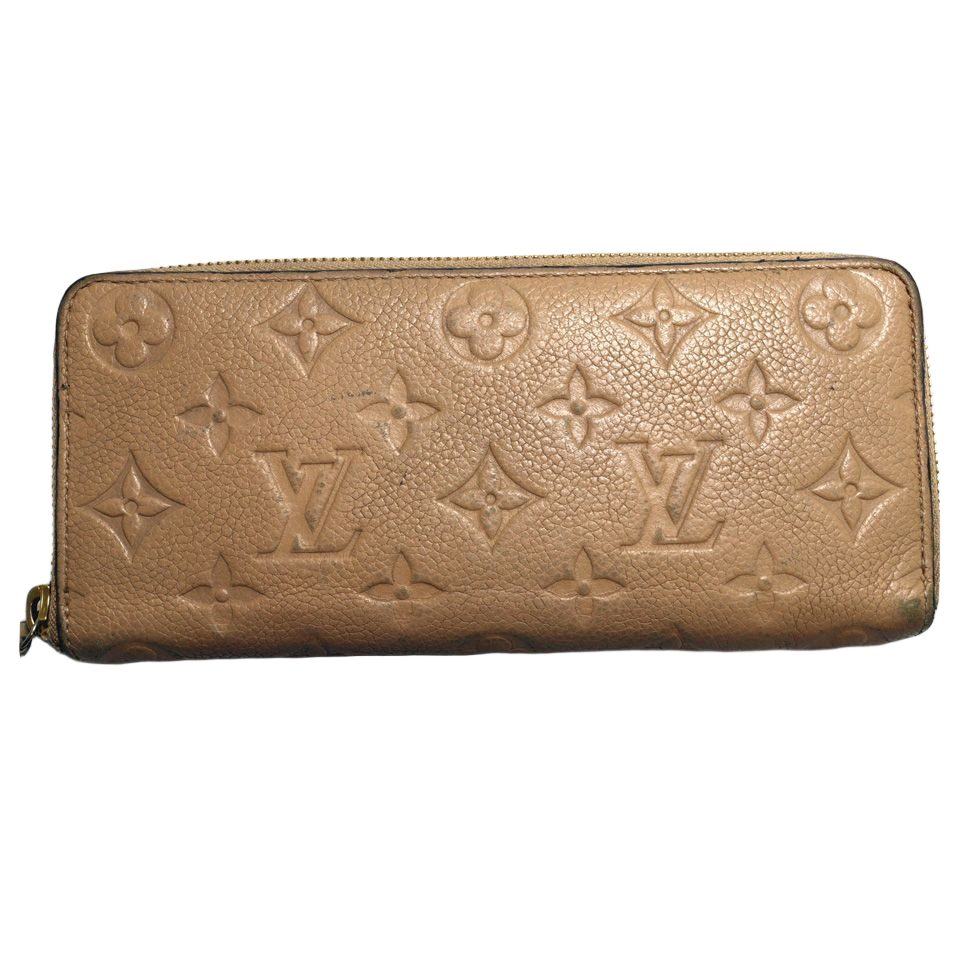 Louis Vuitton Monogram Empreinte Portefeuille Clemence Leather Zip Around Wallet