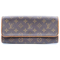 Louis Vuitton Monogram Pochette Twin GM Shoulder Bag Mini Brown