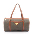 Yves Saint Laurent Handbag Khaki Brown Leather Drum Bag
