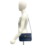 Gucci Vintage Micro GG Logo Leather Shoulder Bag Pochette Crossbody Navy — view 2